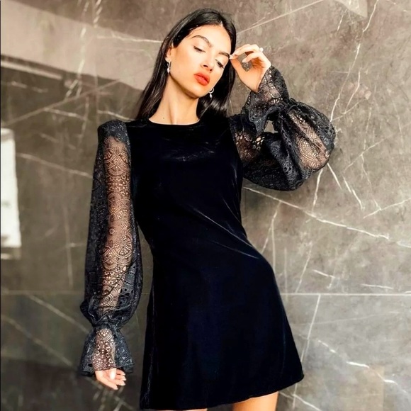 H&M Dresses & Skirts - H&M x vampires wife mini velvet dress
